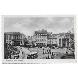 Warsaw Theatre Square [Photos from K. Wojutyński's portfolio / postcard ca 1939].