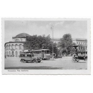 Warszawa Plac Bankowy [Zdjęcia z teki K. Wojutyńskiego / pocztówka ca 1939]