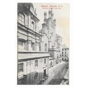 Warszawa Kościół św. Jana [pocztówka ca 1903]