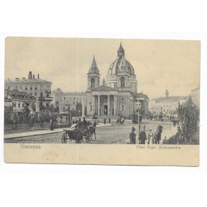 Warszawa Plac Świętego Aleksandra [pocztówka ca 1905]