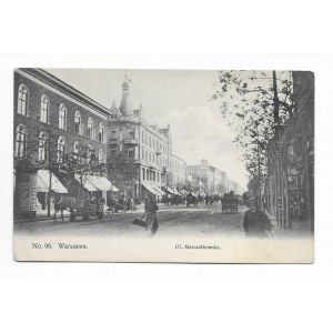 Warszawa ulica Marszałkowska [pocztówka ca 1914]
