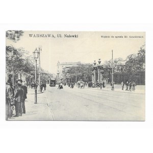 Warszawa ul. Nalewki wejście do ogrodu Hr. Krasińskich [pocztówka ca 1914]