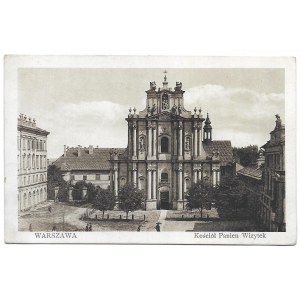 Warszawa Kościół Panien Wizytek [pocztówka przed 1918]