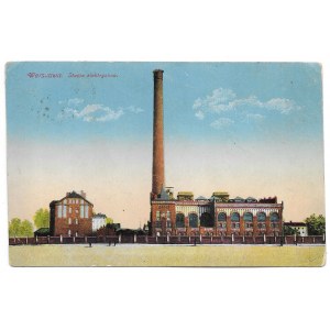 Warszawa [Fasada Elektrowni Powiśle] Stacja elektryczna [pocztówka ca 1920]