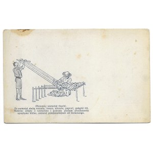 [Scouts] Camp weaving workshop [postcard before 1939].