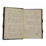 Kaligrafia notes z wierszami i pieśniami, 1872 r.