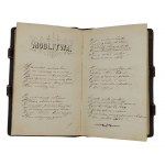 Kaligrafia notes z wierszami i pieśniami, 1872 r.