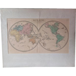 Map two hemispheres, [1880].