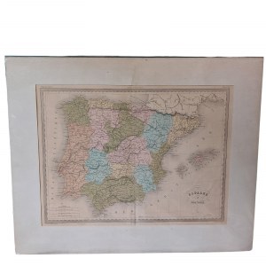 Mapa Hiszpanii i Portugalii, [1880 r.]