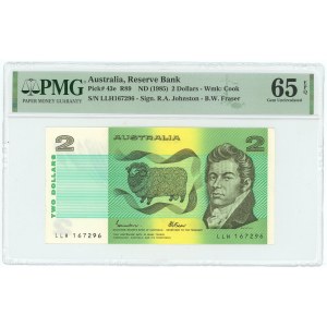 Australia 2 Dollars 1985 (ND) PMG 65 EPQ Gem UNC