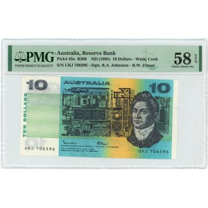 Australia 10 Dollars 1985 PMG 58EPQ Choice About UNC
