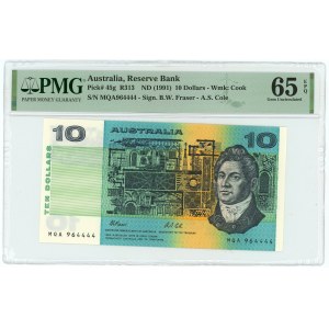 Australia 10 Dollars 1991 (ND) PMG 65 EPQ Gem UNC