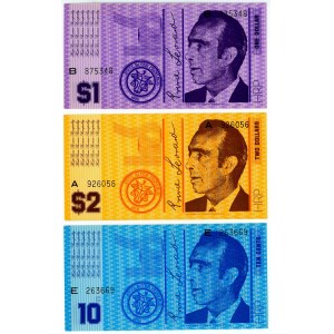 Australia Hutt River 10 Cents & 1 - 2 Dollars 1974 (ND)