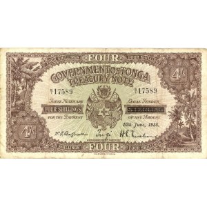 Tonga 4 Shillings 1938