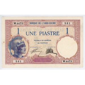 French Indochina 1 Piastre 1927 - 1931 (ND)