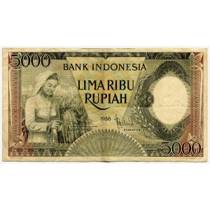 Indonesia 5000 Rupees 1958