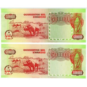 Angola 2 x 500000 Kwanzas 1991 (1994) With Consecutive Numbers