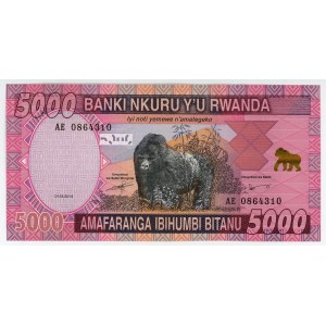 Rwanda 5000 Francs 2014