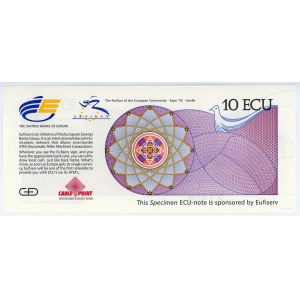 Europe 10 Ecu 1992 Specimen