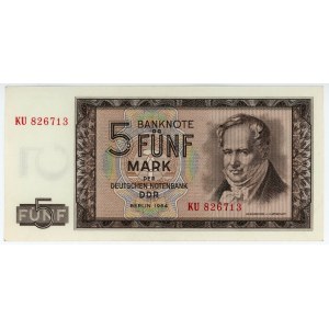 Germany - DDR 5 Deutsche Mark 1964