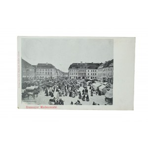 KROSNO ODRZAŃSKIE - Crossen'er Wochenmarkt / Krośnieński cotygodniowy targ , obieg, 1914r., wyd. Carl Machnick