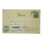 STĘSZEW - Stenschewo , litografia, cztery widoki: rynek, poczta, widok ogólny, obieg, długi adres, 1901r., wyd. Ottmar Zieher