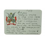 Koperta z kartą patriotyczną z herbami Poznania, Krakowa i Warszawy, flagami i Orłem Białym z koroną, obieg, 1917r.