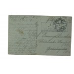 Typy polskie - Volkstypen aus Polen, para zalotników w strojach ludowych, obieg, 1916r.,