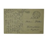 Typy polskie - Volkstypen aus Polen, grupa kobiet i dziewcząt w strojach ludowych, obieg, 1916r.