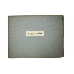 KOŹMIN WIELKOPOLSKI / Koschmin - mapa na płótnie [1911r.], skala 1: 25.000, f. 48 x 49cm, na podstawie mapy z 1887r., z poprawkami z 1911r.