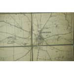KOŹMIN WIELKOPOLSKI / Koschmin - mapa na płótnie [1911r.], skala 1: 25.000, f. 48 x 49cm, na podstawie mapy z 1887r., z poprawkami z 1911r.