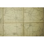 KOSTRZYN / Kostschin - mapa na płótnie [1911r.], skala 1: 25.000.f. 47,5 x 49cm, na podstawie mapy z 1888r. z poprawkami z 1911 roku