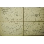 KOSTRZYN / Kostschin - mapa na płótnie [1911r.], skala 1: 25.000.f. 47,5 x 49cm, na podstawie mapy z 1888r. z poprawkami z 1911 roku