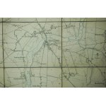 KŁECKO / Kletzko - mapa na płótnie [1911r.], skala 1: 25.000, f. 47 x 49cm na podstawie mapy z 1888r. z poprawkami z 1911 roku