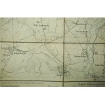 KŁECKO / Kletzko - mapa na płótnie [1911r.], skala 1: 25.000, f. 47 x 49cm na podstawie mapy z 1888r. z poprawkami z 1911 roku