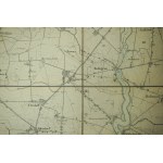 KŁECKO / Kletzko - mapa na płótnie [1911r.], skala 1: 25.000, f. 47 x 49cm na podstawie mapy z 1888r. z poprawkami z 1911 roku