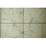 SOKOLNIKI / Sokolnik - mapa na płótnie [1903r.], skala 1: 25.000, f. 50,5 x 49cm na podstawie mapy z 1888r. z poprawkami z 1903 roku