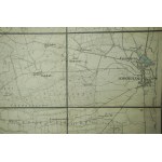 CZERNIEJEWO / Schwarzenau - mapa na płótnie [1911r.], skala 1: 25.000, f. 47 x 49,5cm na podstawie mapy z 1887r. z poprawkami z 1911 roku