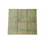 CZARNKÓW / Czarnikau - mapa na płótnie [1894r.] skala 1: 100.000, f. 35,5 x 32,5cm, na podstawie mapy z 1890r. z poprawkami z 1894 roku