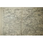 MIŁOSŁAW / PYZDRY - mapa na płótnie [1914r.], stempel Deutscher Kreischef Kalisch, skala 1: 100.000, f. 39,5 x 34,5cm na podstawie mapy z 1891 roku