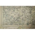 MIŁOSŁAW / PYZDRY - mapa na płótnie [1914r.], stempel Deutscher Kreischef Kalisch, skala 1: 100.000, f. 39,5 x 34,5cm na podstawie mapy z 1891 roku
