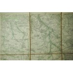 KOŹMIN WIELKOPOLSKI / Koschmin - mapa na płótnie [1891r.], skala 1: 100.000, f. 36,5 x 32,5cm, na podstawie mapy z 1886/87r. z poprawkami