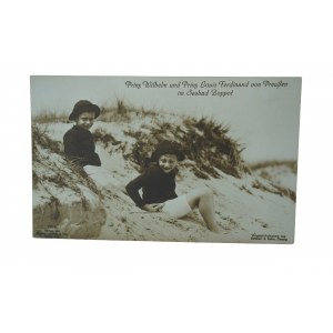 SOPOT - Prinz Wilhelm und Prinz Louis Ferdinand von Preussen im Seebad Zoppot / Książę Wilhelm i Luis Ferdynand Hohenzollern w Sopocie, bez obiegu, [2]