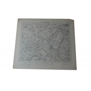KOŚCIAN - Kosten , Karte des Deutschen Reiches, skala 1: 100.000, f. 42,5 x 37,5cm, na podstawie mapy z 1893r. ze zmianami, 1914r.