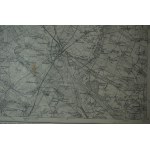 KOŚCIAN - Kosten , Karte des Deutschen Reiches, skala 1: 100.000, f. 42,5 x 37,5cm, na podstawie mapy z 1893r. ze zmianami, 1914r.