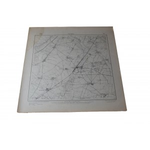 CZEMPIŃ - Czempin , mapa, skala 1: 25.000, f. 56,5 x 60cm, na podstawie mapy z 1890r. ze zmianami, 1917r.
