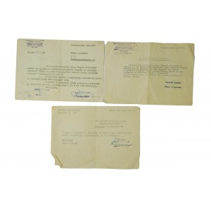 Trzy druki z 1977 roku [maszynopis] dotyczące produkcji filmu Jerzego Kawalerowicza Śmierć Prezydenta,[BS]