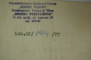 Three prints from 1977 [typescript] concerning the production of Jerzy Kawalerowicz's film 