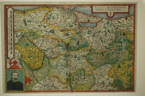 Mapa Pomorza i Brandenburgii [miedzioryt kolorowany] z dzieła 