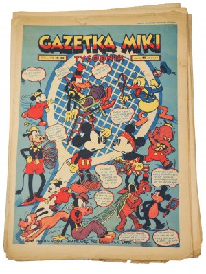 GAZETKA MIKI komplet tygodnika komiksowego ukazującego się w latach 1938/39 - 22 numery - UNIKAT